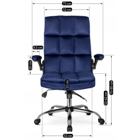 Fotel Obrotowy LONDON Granatowy