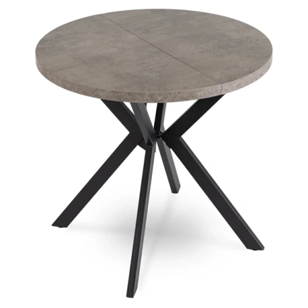 Stół DORIAN 80-160 cm Beton/Czarny