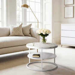 Stolik BEST Biały Marmur