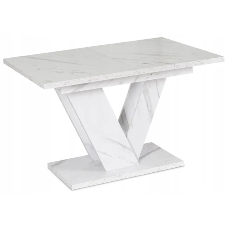 Stół CLARK 120-160 cm Biały Marmur