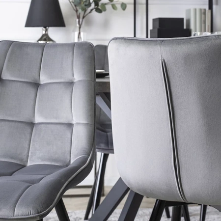 Krzesło RIO Szare Welurowe