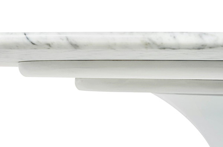 Stół TULIP ELLIPSE MARBLE CARRARA 200     biały - marmur, metal