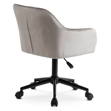 Fotel Obrotowy KONOR Szary/Czarny Welurowy