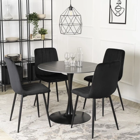 Stół SANDER 90 cm Czarny