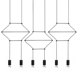 MOOSEE lampa wisząca FLUSSO LINE 6 czarna