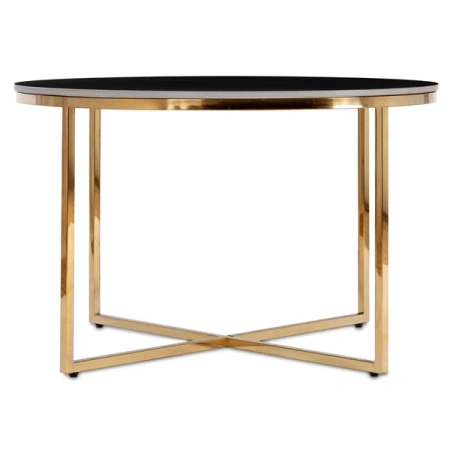 Stolik Ceramiczny MARINE Czarny Marmur Mat/Złoty