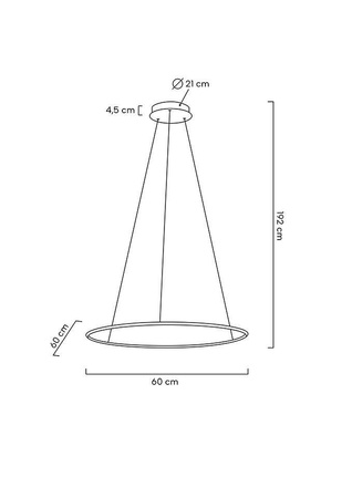 MOOSEE lampa wisząca RING SLIM 60 złota