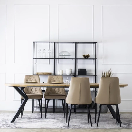 Krzesło CORK Beż Welurowe