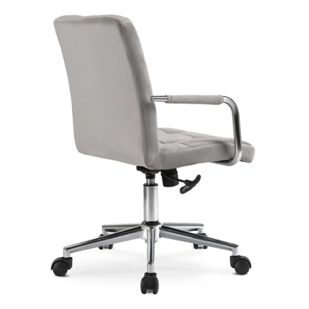 Fotel Obrotowy ASTRO Szary Welurowy