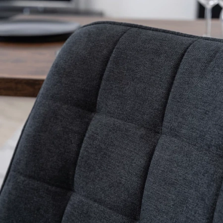 Krzesło RICK 2 Czarne Tapicerowane