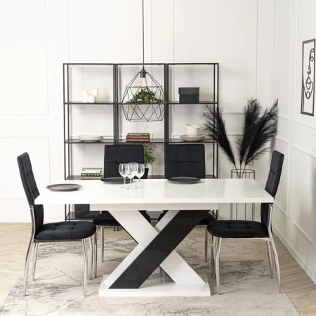 Krzesło MOLLY Czarne Welurowe