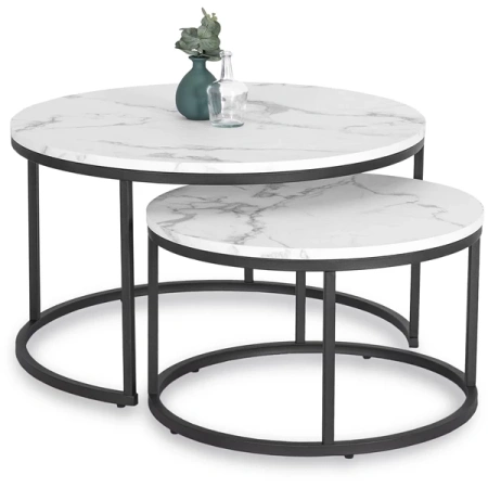 Zestaw Stolików DAFNE MAX Biały Marmur