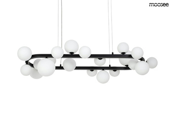 MOOSEE lampa wisząca ALURE OVAL 120 czarna/mleczna