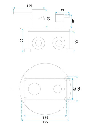 ZESTAW NATRYSKOWY PODTY LUNGO DIAMOND CHROM + BOX