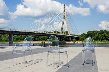 Krzesło ELIZABETH transparentne -  poliwęglan