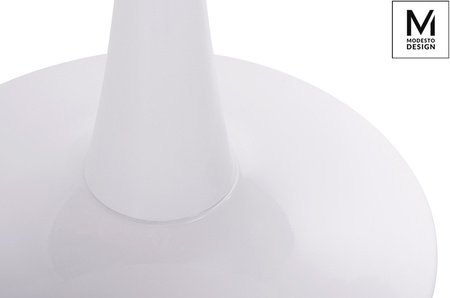 MODESTO stół TULIP FI 80 biały - MDF, podstawa metalowa