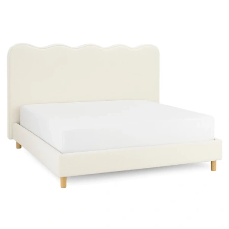 Łóżko 180x200 IZMIR Boucle Kremowe Z Pojemnikiem