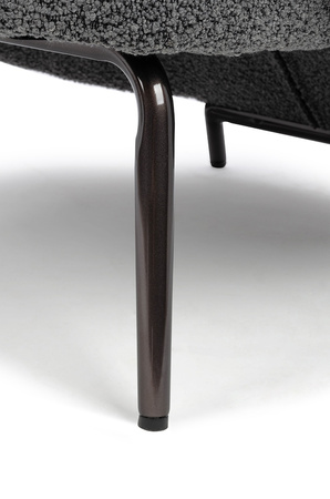 Fotel LOBBY TEDDY szary - stal, opal