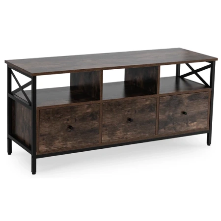 Szafka RTV Z Szufladami 120 cm ZONE Dąb Rustykalny