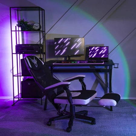 Fotel Obrotowy BING Czarny/biały