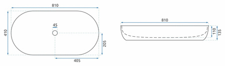 UMYWALKA CLEO 81 MARMO SHINY - NABLATOWA