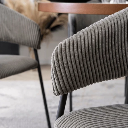 Krzesło TINKA Szare Sztruksowe