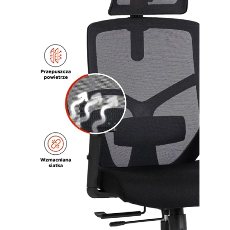 Fotel Obrotowy BENTO Czarny