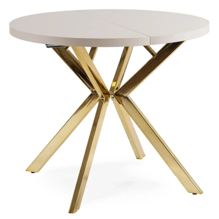 Stół DORIAN 80-160 cm Kaszmir/Złoty