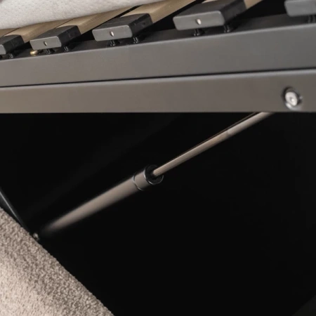 Łóżko 160x200 ROSSO Beżowe Boucle Z Pojemnikiem