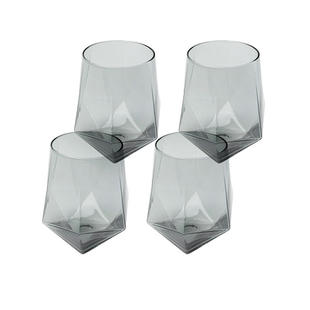 KARE komplet 4 szklanek DIAMOND SMOKE     510 ml