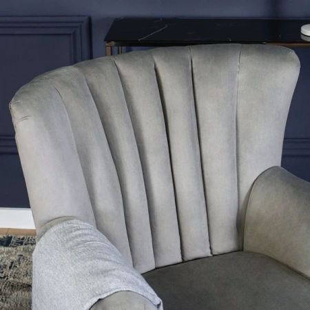 Fotel MALLO Szary Welurowy