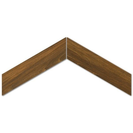 Emil Ceramica Elegant Sleek Wood Chevron Mohogany 11x54