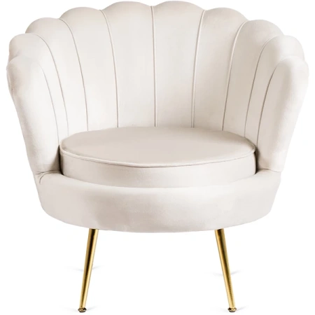 Fotel ANGEL Kremowy Welurowy