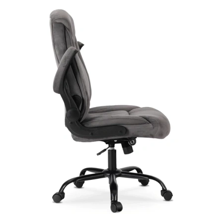 Fotel Obrotowy COMFORT Szary Welurowy