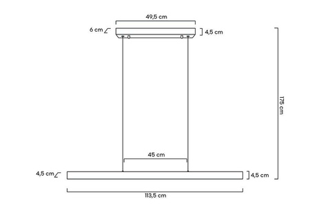 MOOSEE lampa wisząca LINER czarna