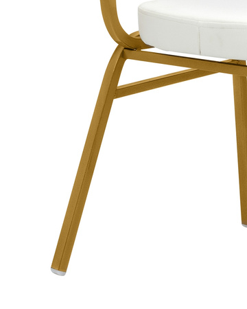 Krzesło bankietowe / konferencyjne        HESTIA białe / złote