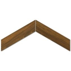 Emil Ceramica Elegant Sleek Wood Chevron Mohogany 11x54