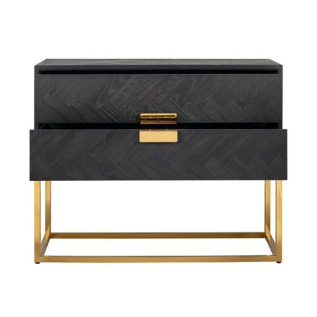 RICHMOND komoda BLACKBONE GOLD - 2 szuflady