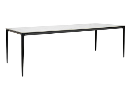 Stół SLIM 240x100 biały, czarny -         ceramiczny marmur, aluminium