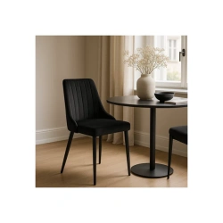 Krzesło BARI Czarne Welurowe