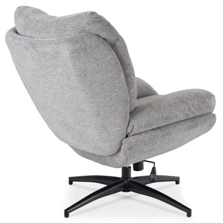Fotel Wypoczynkowy Obrotowy FREMONT Z Podnóżkiem Szary