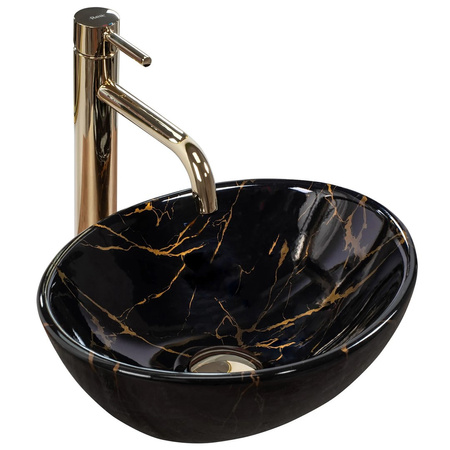 UMYWALKA SOFIA MINI MARBLE BLACK SHINY - NABLATOWA