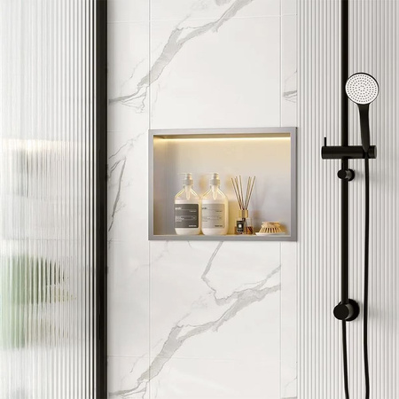 PÓŁKA WNĘKOWA LED 30x45x10 cm BRUSH