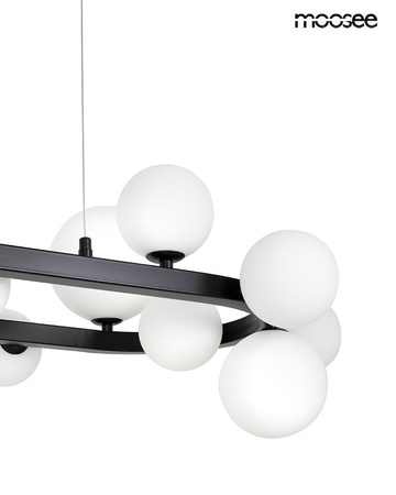 MOOSEE lampa wisząca ALURE OVAL 120       czarna/mleczna