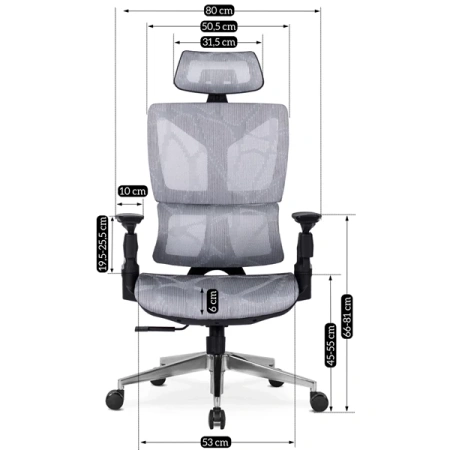 Fotel Obrotowy MARTIN Szary