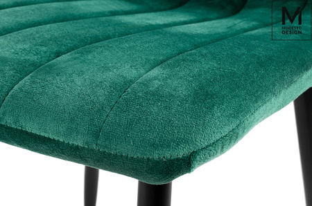 MODESTO krzesło LARA zielone - welur, metal