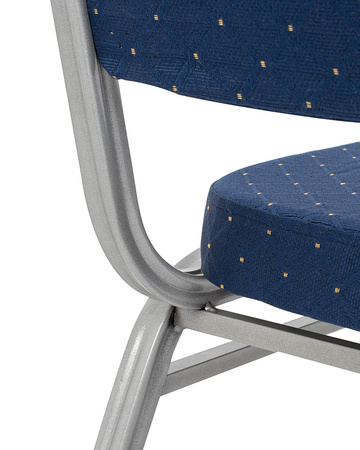 Krzesło bankietowe / konferencyjne ARES   niebieske / srebrne