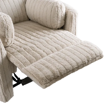 Fotel RAUL Beżowy Tkanina Pluszowa