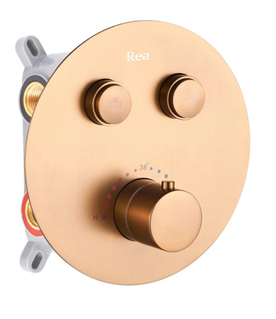 ZESTAW NATRYSKOWY PODTYNKOWY LUNGO MIEDŹ SZCZ TERM