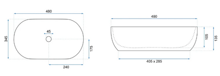 UMYWALKA AMELIA 48 WOOD MATT - NABLATOWA